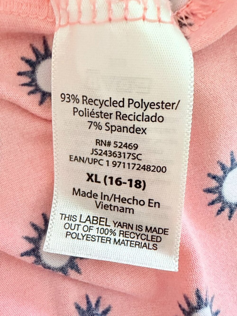 Joyspun Orange with Suns Pajama Set Women's Size XL - Picture 6 of 6